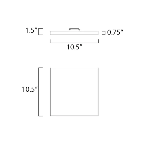 MAXIM LIGHTING 57669WTPC Trim 1-Light 10.5" Wide Polished Chrome Utility Items - Picture 2 of 2