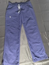 FIGS Technical Collection Dark Blue Scrub Pants Size M Poly/Rayon/Spandex