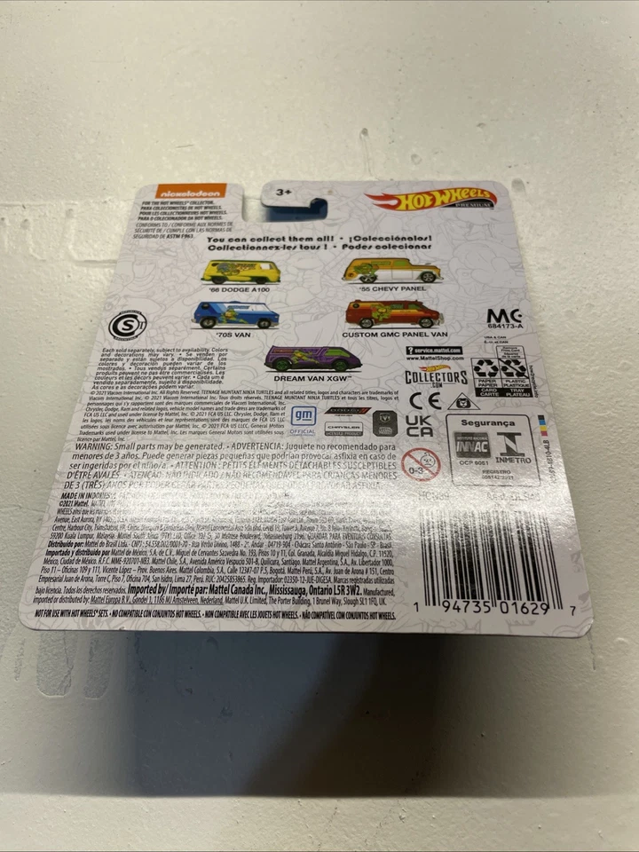 Hot Wheels Premium Teenage Mutant Ninja Turtles Azul Cowabunga Años 70 VAN Leonardo Foto 3 de 3