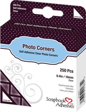 3L Scrapbook Adhesives Photo Corners Self-Adhesive .375" 250/Pk-Clear