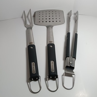 Pit Boss Premium Pro Series 3 Piece Set Tongs Fork And Big Spatula