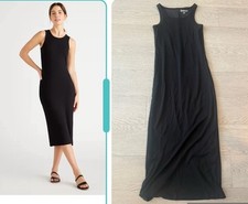 Quince Tencel Ribbed Fit Bodycon Dress Size XS