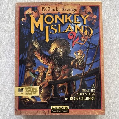 Monkey Island 2 LeChuck s Revenge PC 5.25  Floppy Disks, 1991 Big Box Complete