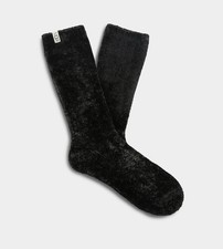 Womens UGG Leda Cozy Socks - Black One Size