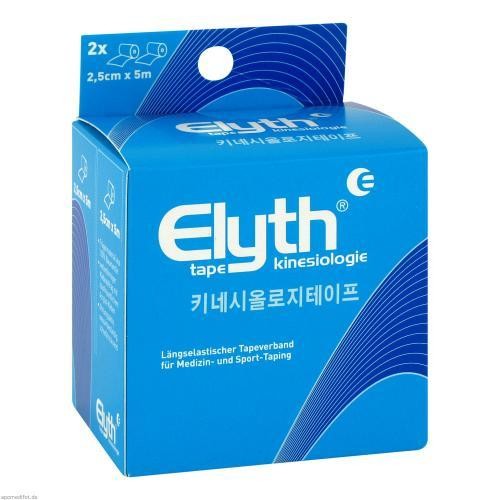 KINESIOLOGIE Tape Elyth 2,5 cmx5 m blau 2 St