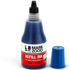 Blue SelfInking Refill Ink Rubber Stamp Pads Premium Archival 25cc 0.9 Oz