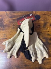 3pc Faceless Hooded Face Mask Web Gloves Hands Adult Latex Halloween Costume