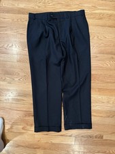 Lauren Ralph Lauren Dress Pants Mens 38x29 Black Total Comfort Wool Flat Front