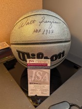 Walt Frazier HOF-87Autographed Official NBA Platinum Wilson Basketball JSA -Holo