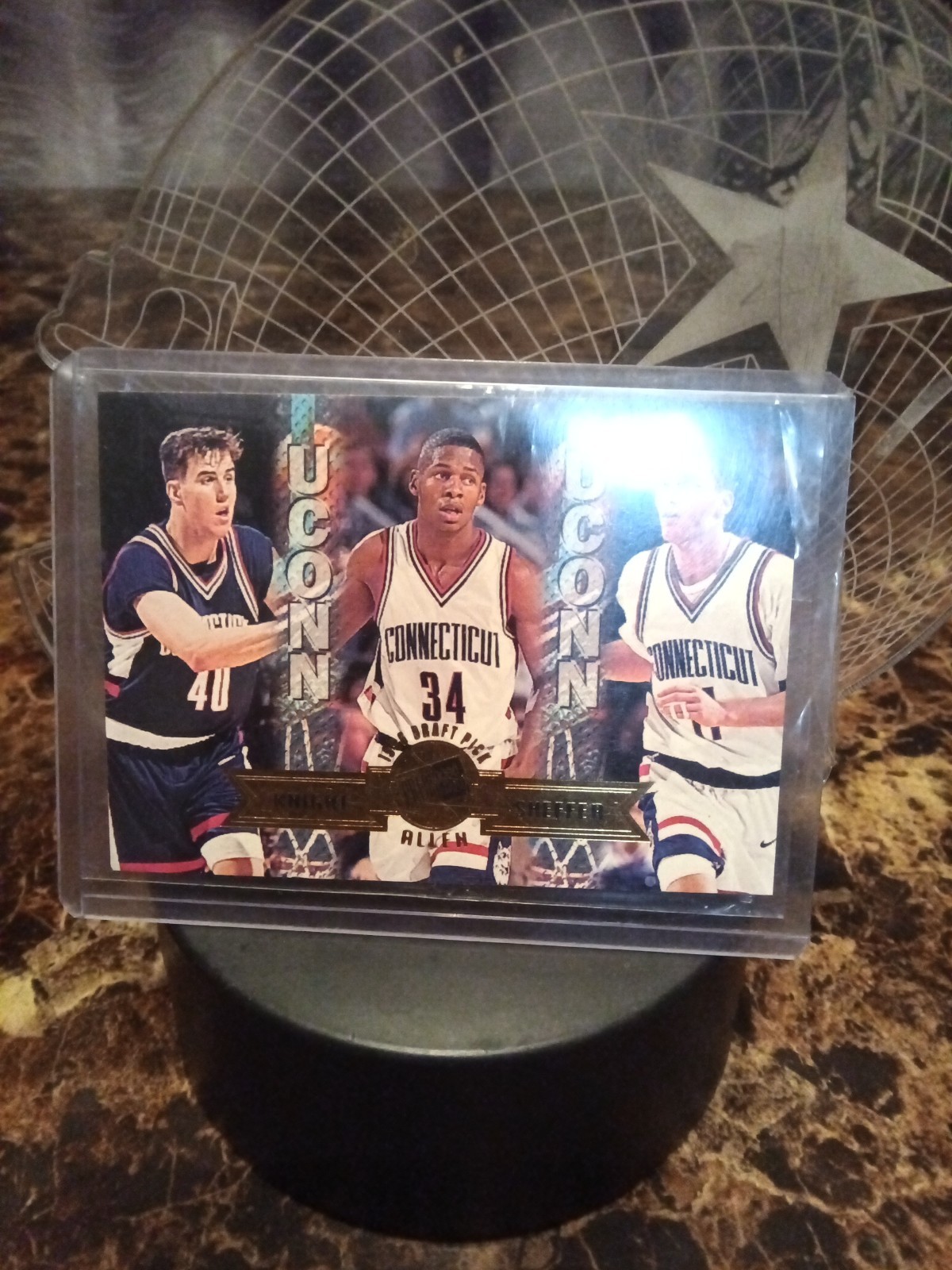 1996 Press Pass - Ray Allen, Travis Knight, Doron Sheffer #39 (RC)