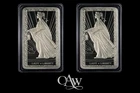 (20 OZ!!) 2- 10 oz .999 Silver PROOF PAMP SUISSE Lady Of Liberty Bars HARD CASED