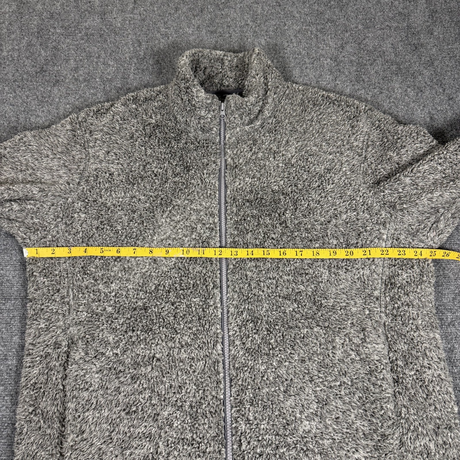 Uniqlo Pile Lined Fleece Men's Full Zip Light Gray Jacket Size Large thumbnail 8