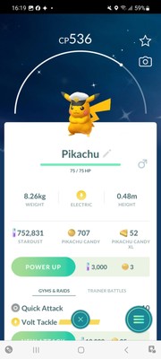 Pokemon Go Shiny Captain Pikachu 