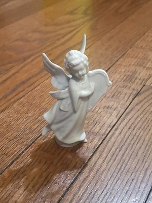 Vintage Wagner & Apel Germany Porcelain Angel Figurine Playing Harp