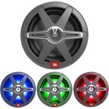 JBL Club 10 10" 900W Max Subwoofer with RGB Lighting Plus White/Gray Grilles