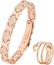 Copper Bracelet  Ring for Women, Ultra Strength Magnetic Bracelet with 3800 Gau