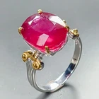 Jewellery 9 ct+ Ruby Ring 925 Sterling Silver Size 8 /R462949