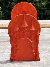 Vintage Xerox 1977 Plastic Castle Book Holder Craft Kit Ready-Made Mold Orange