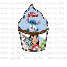 Disney Cupcake Lilo  Stitch gtc Scrapbook Page Paper Piece die cut