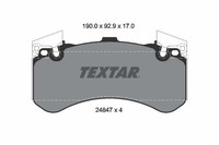 Textar Bremsbelagsatz, Scheibenbremse 2484701 FüR Audi Bentley