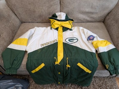 SELTENE VINTAGE PRO PLAYER GREEN BAY PACKERS JACKE - LARGE HERREN