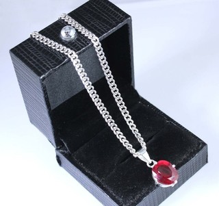 Burma Red Ruby 10.25 Ct/12 mm Natural Cushion Gemstone Certified Men's Pendant