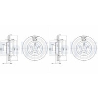2X Delphi Bremsscheiben 281Mm BelÜFtet Vorne Passend FüR CitroËN Evasion Jumpy