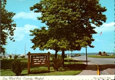 Long Wharf Park Cambridge MD Vintage Postcard