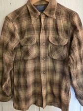 Vintage 1960s/70s Pendleton Pure Virgin Wool Board Shirt,M In Size