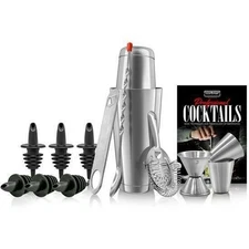 NutriChef NutriChef 15 PC Bartender Kit Complete Cocktail Shaker Bar Tools Set
