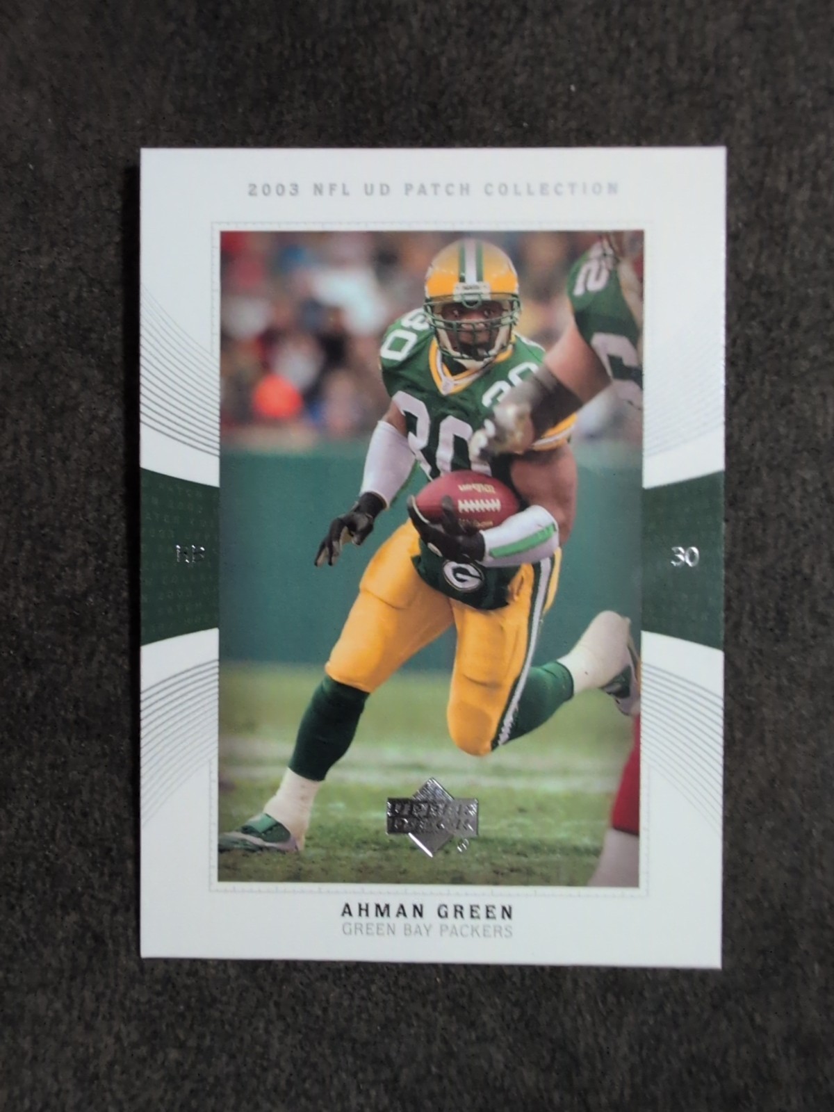 2003 Upper Deck UD Patch Collection Ahman Green #30 Packers Football Card