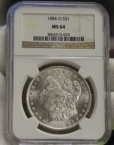 1884 O US Morgan Silver Dollar $1 NGC MS64
