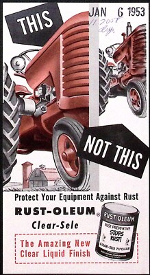 1953 Rustoleum Clear Sele for Farm Equipment Brochure Rustoleum Corp Evanston IL