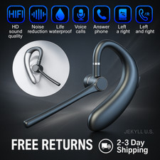 Wireless Bluetooth 5.2 Earpiece Headset Driving Trucker Earbuds Noise Cancelling