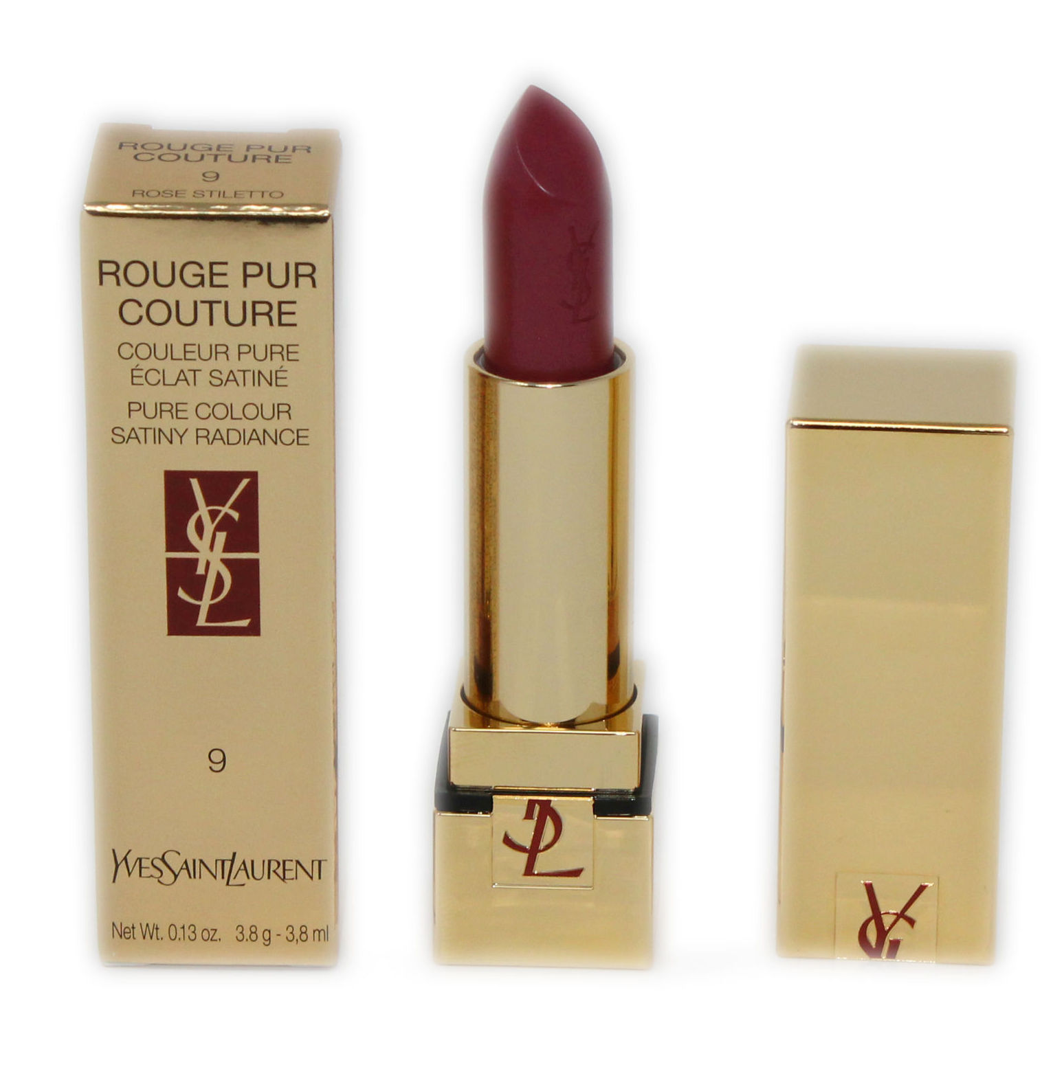 ГУБНАЯ ПОМАДА YSL ROUGE PUR COUTURE PURE COLOUR SATINY RADIANCE, 3,8 МЛ, №9 НА КОНЧИКЕ-59603