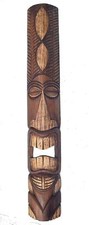 Tiki Maschera 100cm Motivmaske Hawaii IN Legno Kauai Ohau Mare Del Sud