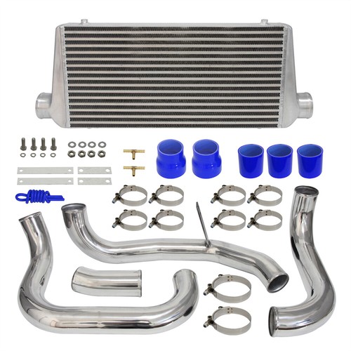 FMIC Intercooler Kit For Nissan Skyline R32 RB20DET R33 GTS R34 GTT RB25DET Blue - Picture 4 of 11