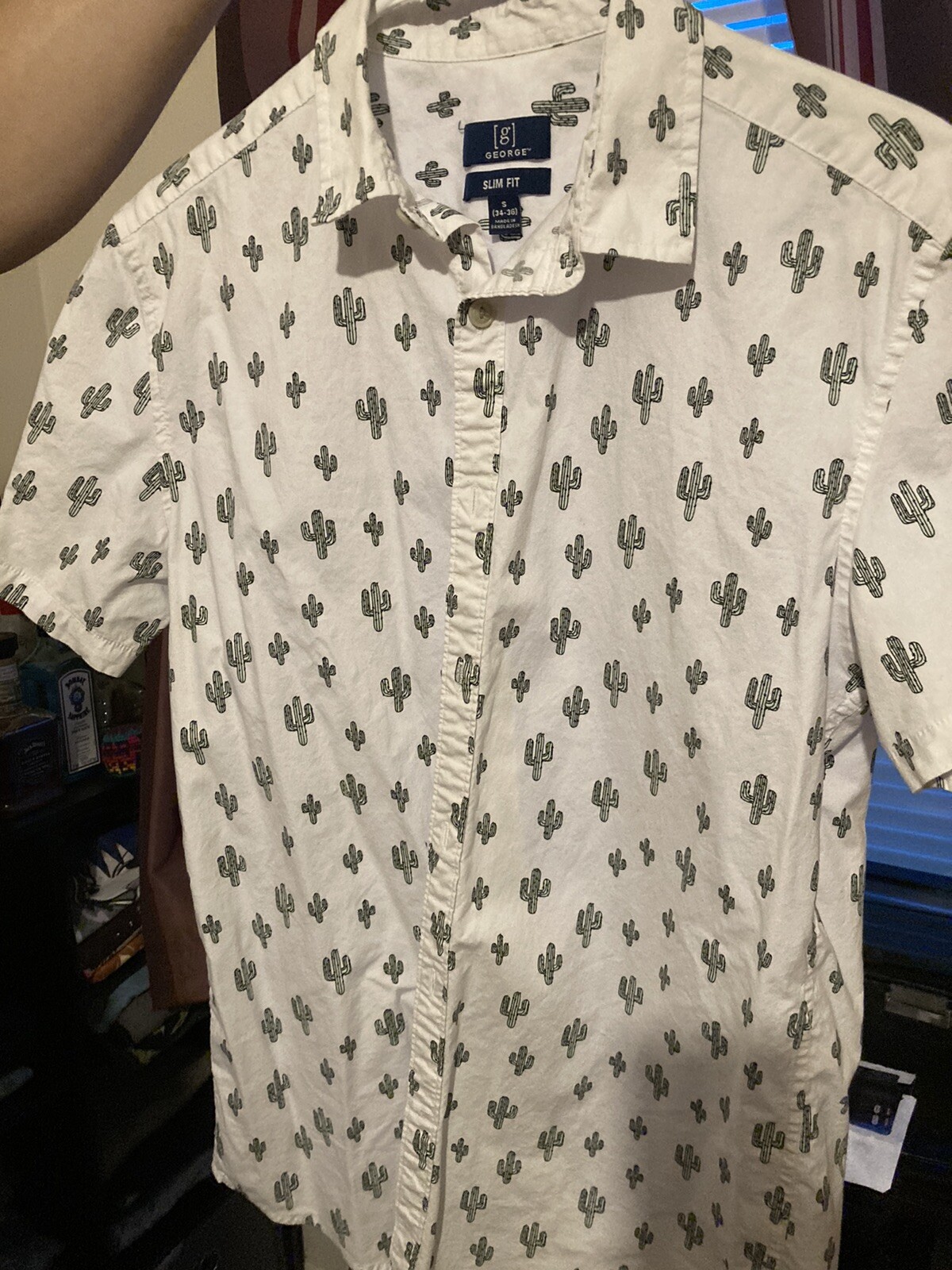 men's shirt with cactus print