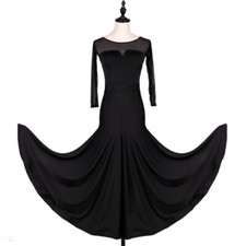 NEW Latin Ballroom Dance Dress Modern Salsa Waltz Standard Long Dress F435
