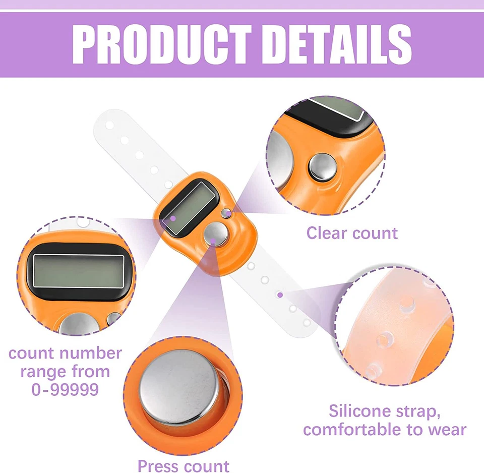1 x contatore manuale | contatore dita | contapassi | contatore contatore digitale clicker - Immagine 3 di 4