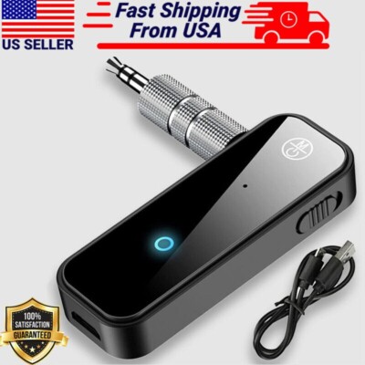 Wireless Bluetooth 5.0 Transmitter Audio Adapter 3.5mm Aux Micro USB Car Kit