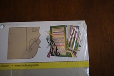 Bo Bunny-My Big Fat Arrow Chipboard Album- 9"x9" gray board plain cover 5pgs.ea 