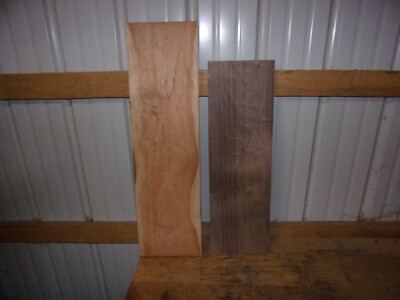 2 PC 1 PC WALNUT 1 PC CHERRY WOOD LUMBER BOARDS KILN DRIED LOT 2178V FLAT