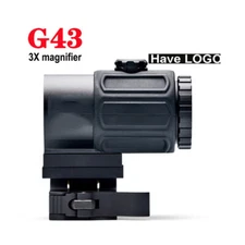 G43 3x Magnifier Scope Sight with Switch Flip To Side QD Mount Hunting