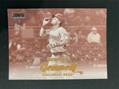 2017 Topps Stadium Club Black & White Orange Foil #132 Scooter Gennett Reds