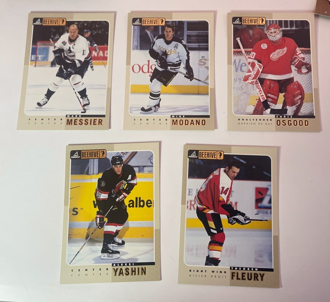 1997-98 Pinnacle Beehive Base 5 Card Lot MESSIER /MODANO/ FLEURY/OSGOOD/ YASHIN