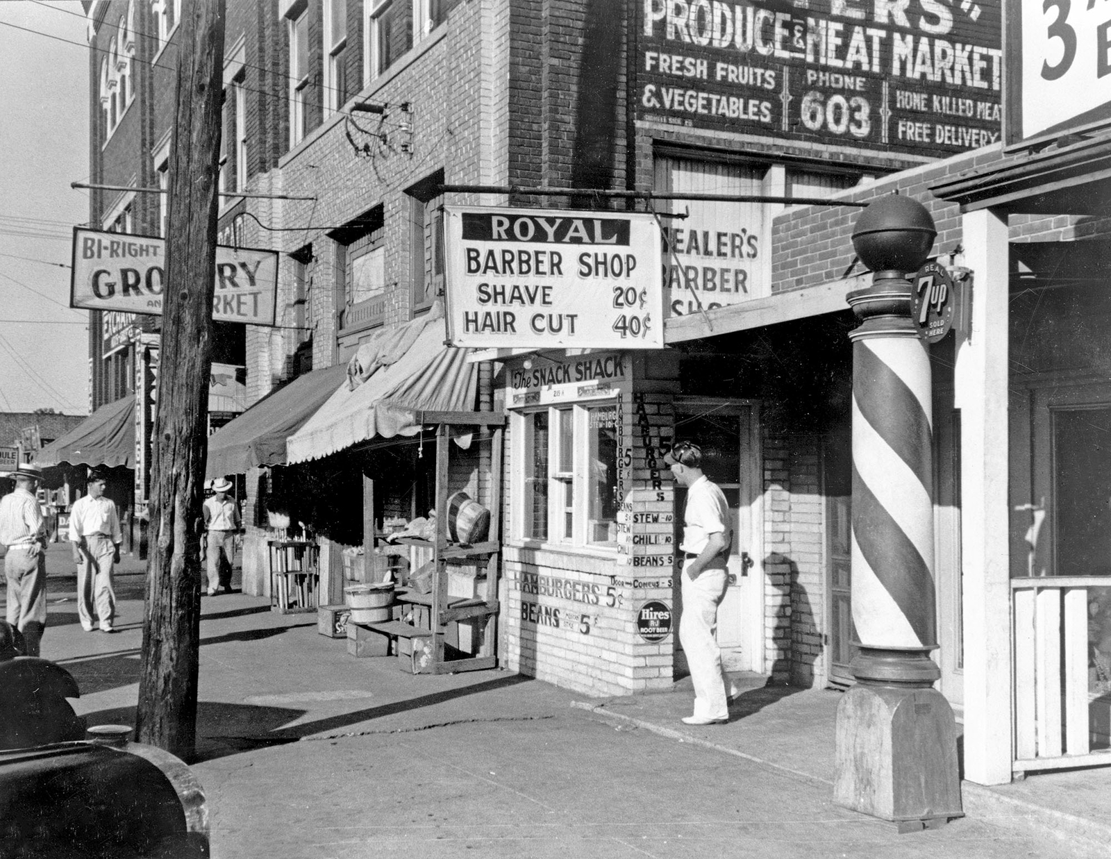 1939 Royal Barber Shop, Muskogee, Oklahoma Vintage Old Photo 8.5" x 11" Reprint eBay