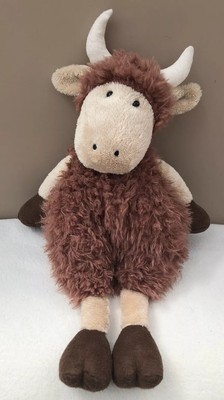 Jellycat Tiggalope Highland Cow soft toy comforter soother Fleece Fluffy Brown | eBay