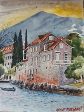 Original Watercolor sketch " Sunset" 9" x 12" NOT A PRINT