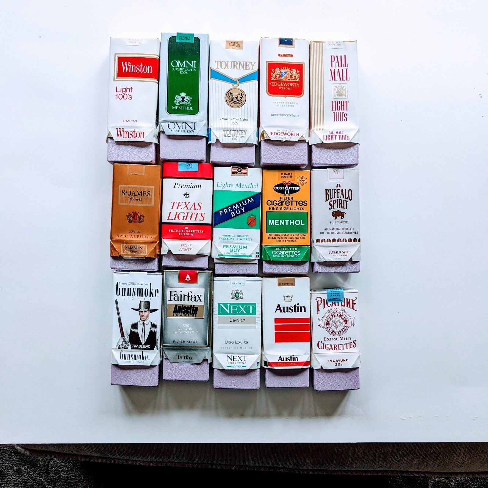 Vintage USA Cigarette Packs, empty, Picayune Pride of New Orleans